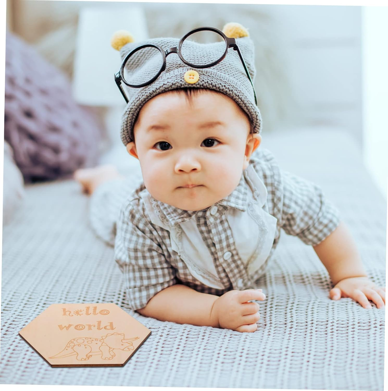 14Pcs Monthly Photoshoot Milestone Card Supplies Newborn Milestone Blocks image number 5