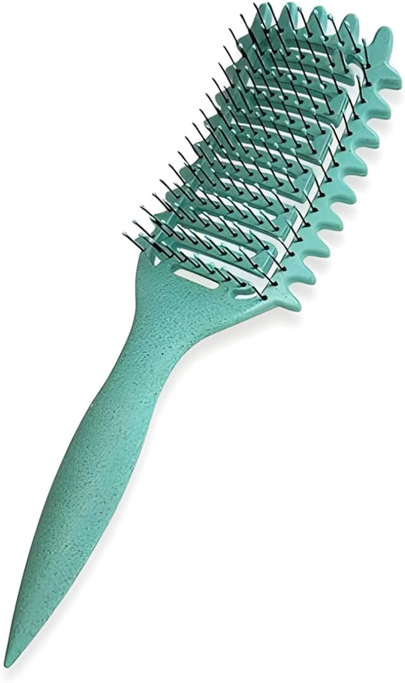 Curl Defining Brush for Curly Hair, Vented Hair Brush, Define Styling Brush for Curly Hair, Shaping and Defining Curls for Women,Reduces Pulling and Separation (Green) image number 5