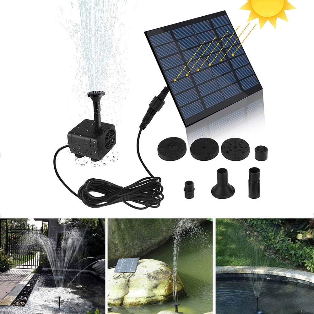 Yasao Mini Solar Fountain Pump Solar Water Pump Power Panel Kit Solar Panel Water Pump for Garden Pool Black image number 6