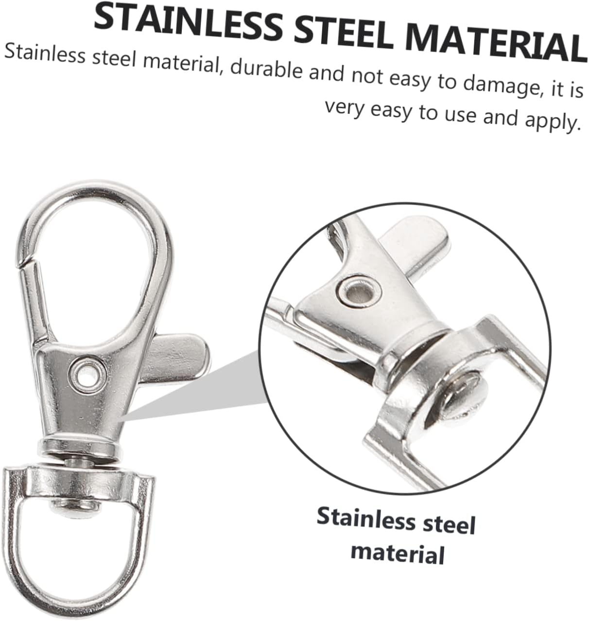 VANZACK 20Pcs Stainless Steel Bird Cage Door Buckle Locks for Birds Prevent Escape Strong Resistant Cage Accessories for Parrots image number 1