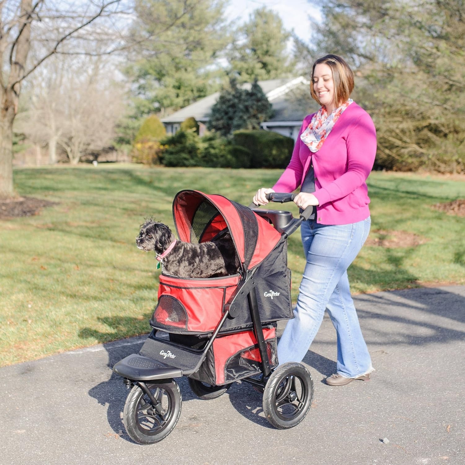 Gen7Pets Jogger Pet Stroller, Red image number 5