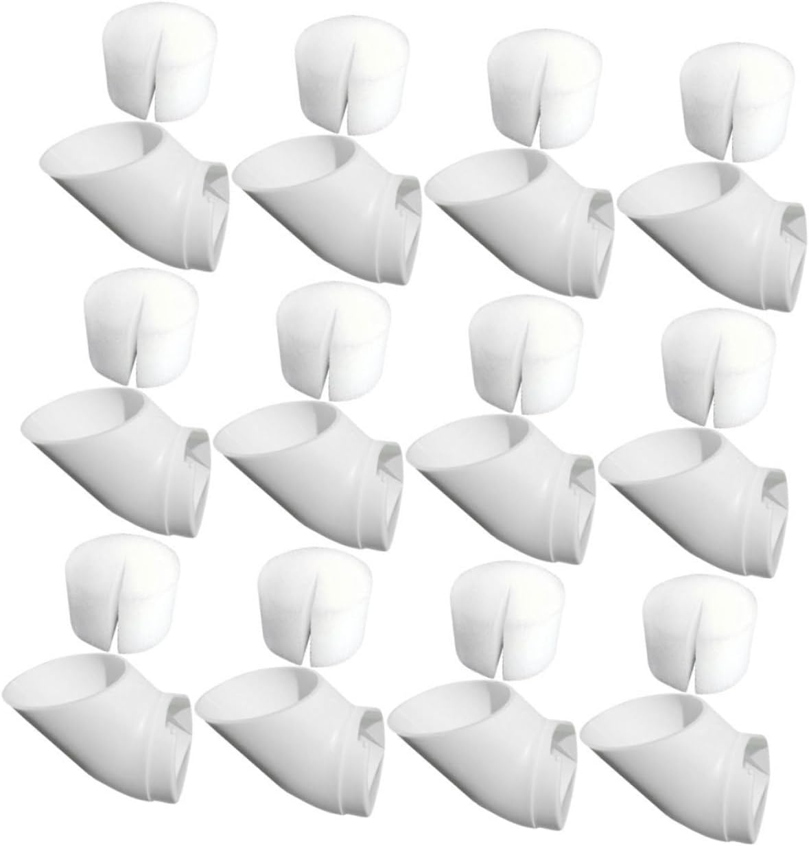 Yardwe Hydroponic Column Nursery Plant Cups Cups and Planting Sponge for Indoor Garden Hydroponics Tower for Balcony Vegetable Growing Reusable Mesh Planter for Soilless Cultivation image number 6