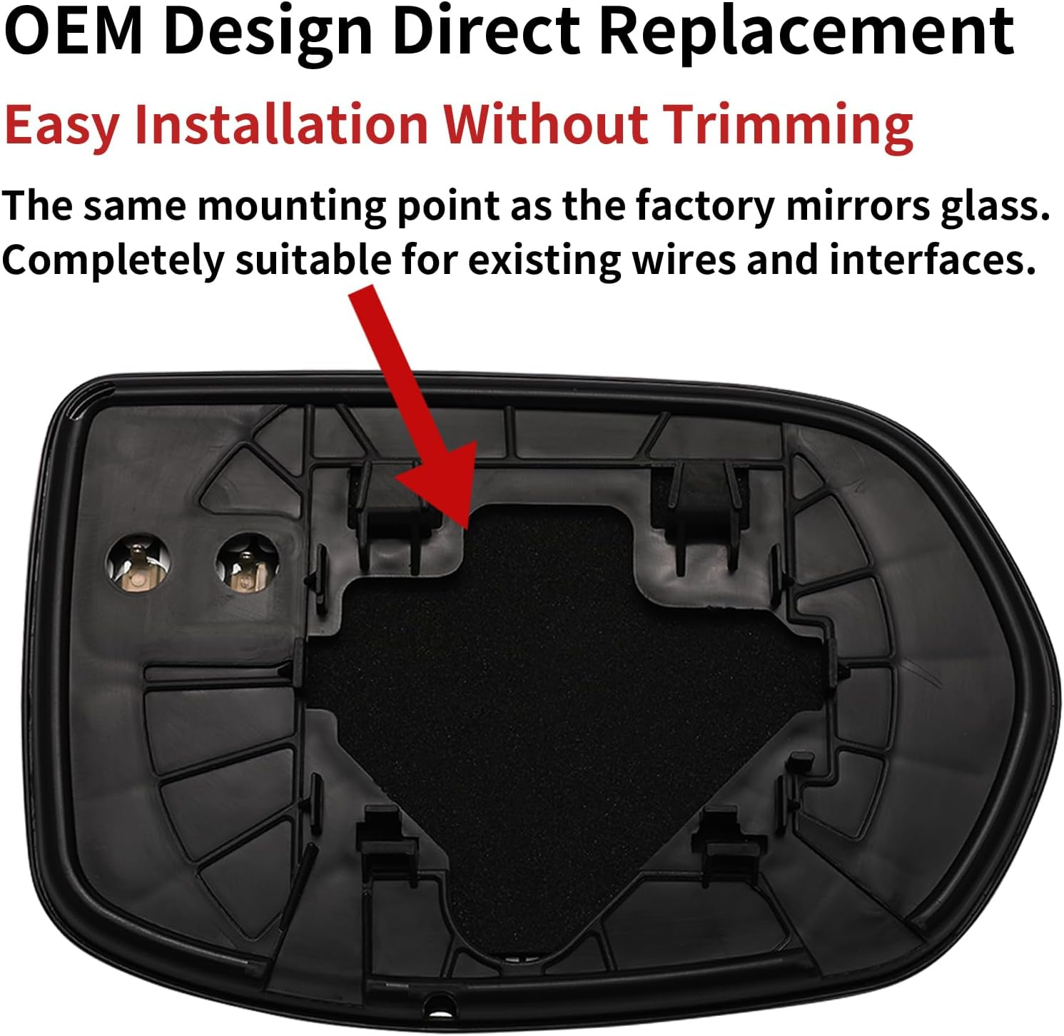 LOIYLLEN Left Side Mirror Replacement for Honda CRV 2007 2008 2009 2010 2011 - Left Side Mirror Glass, Rear View Mirrors Glass with Power Heated image number 5