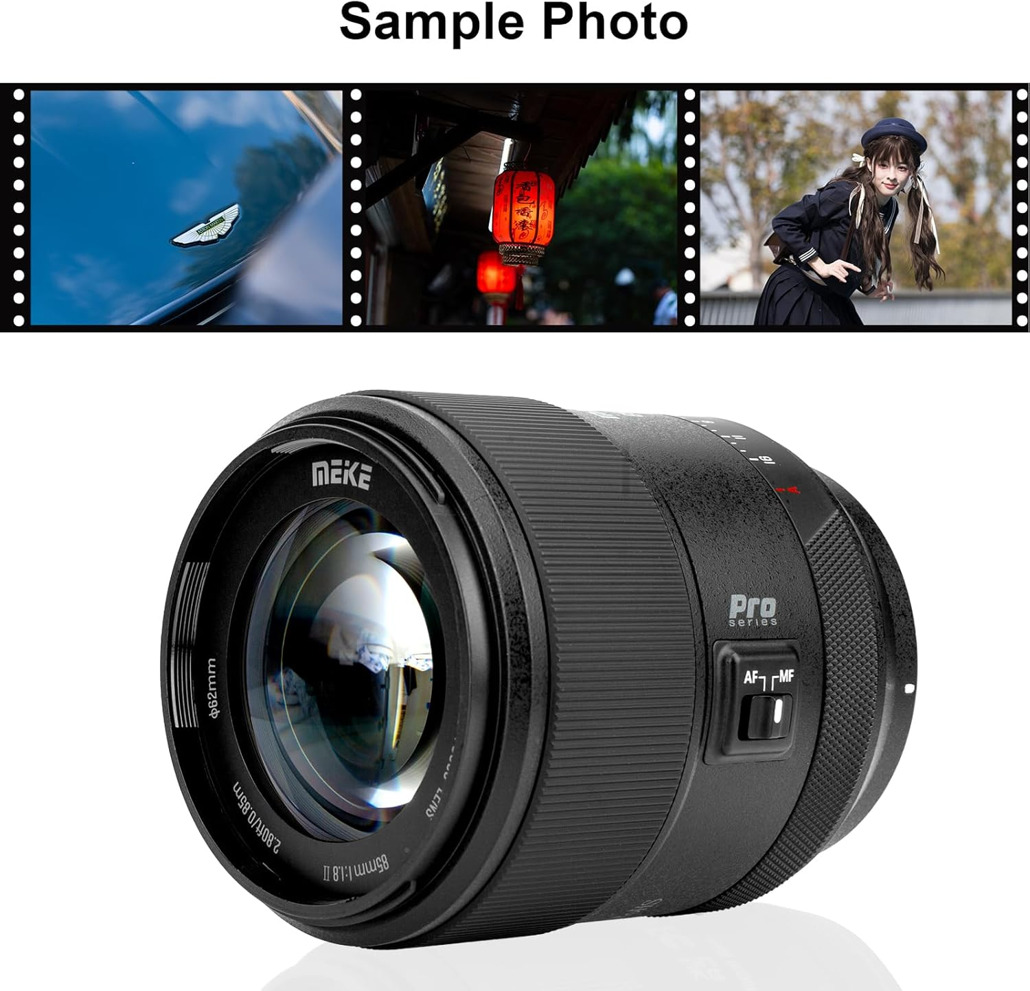 Meike 85Mm F1.8 Pro II Full Frame STM Auto Focus Medium Telephoto Lens High Resolution 8K Fixed Prime Portrait Lenses for Sony E Mount Mirrorless Cameras A9 A7II A7RII A7 A7R3 A7R4 A7IV A7C A7SIII image number 4