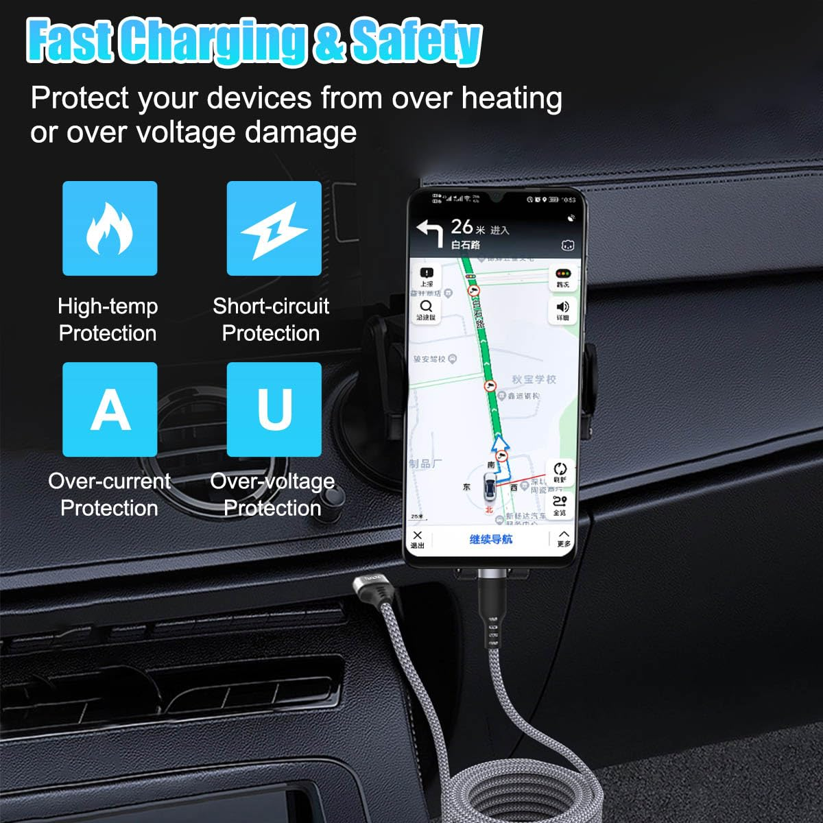 TEKERA Micro USB Cable 1M, Fast Data Transfer & Charging, Braided Micro USB Charger Cord for Android Phones, PS4 Controller, Kindle, Raspberry Pi 3, and More (3.3FT/1M) image number 3