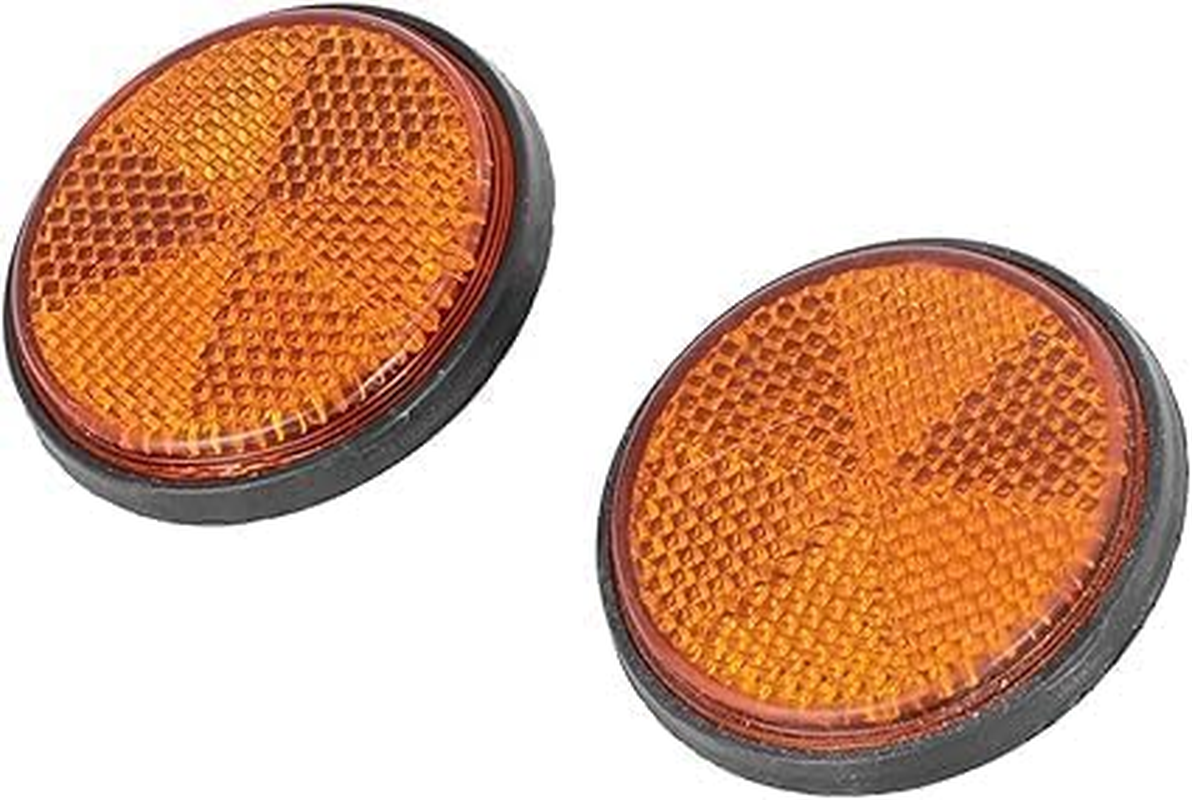 Crovakeu 2 Pcs round Red Reflector - Universal for Motorcycle, Trucks, Buses & Atvs | Durable PMMA Material, High Visibility Safety Accessory image number 4