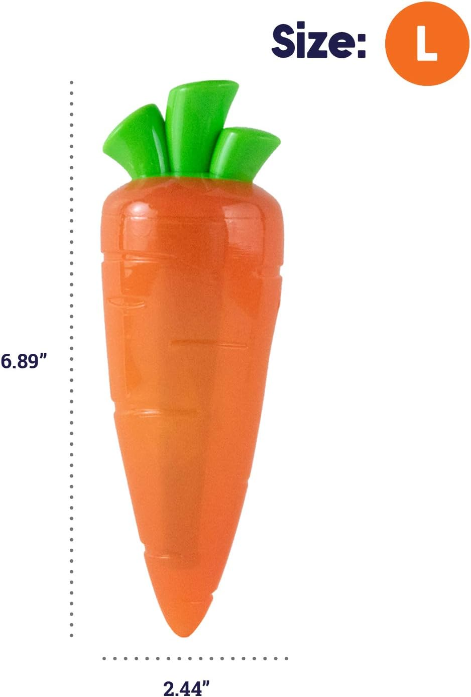 Petstages Crunch Veggies Carrot Dog Chew Toy, Large