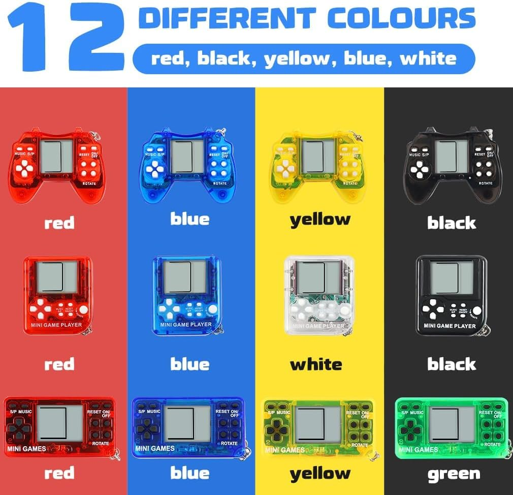 12 PCS Video Game Party Favors, Video Game Keychain Birthday Gaming Party Supplies Goodie Bag Stuffers Gift Idea for Kids image number 1