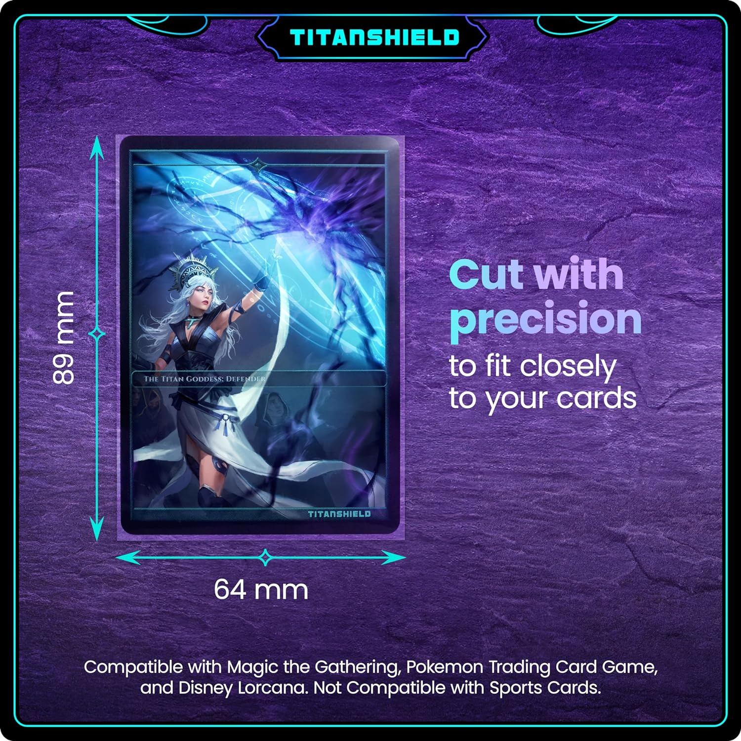 Titanshield (5 Packs of 200S /Total 1000 Sleeves) Inner Sleeve Protectors Perfect Size for Double Sleeving MTG Standard Deck image number 4