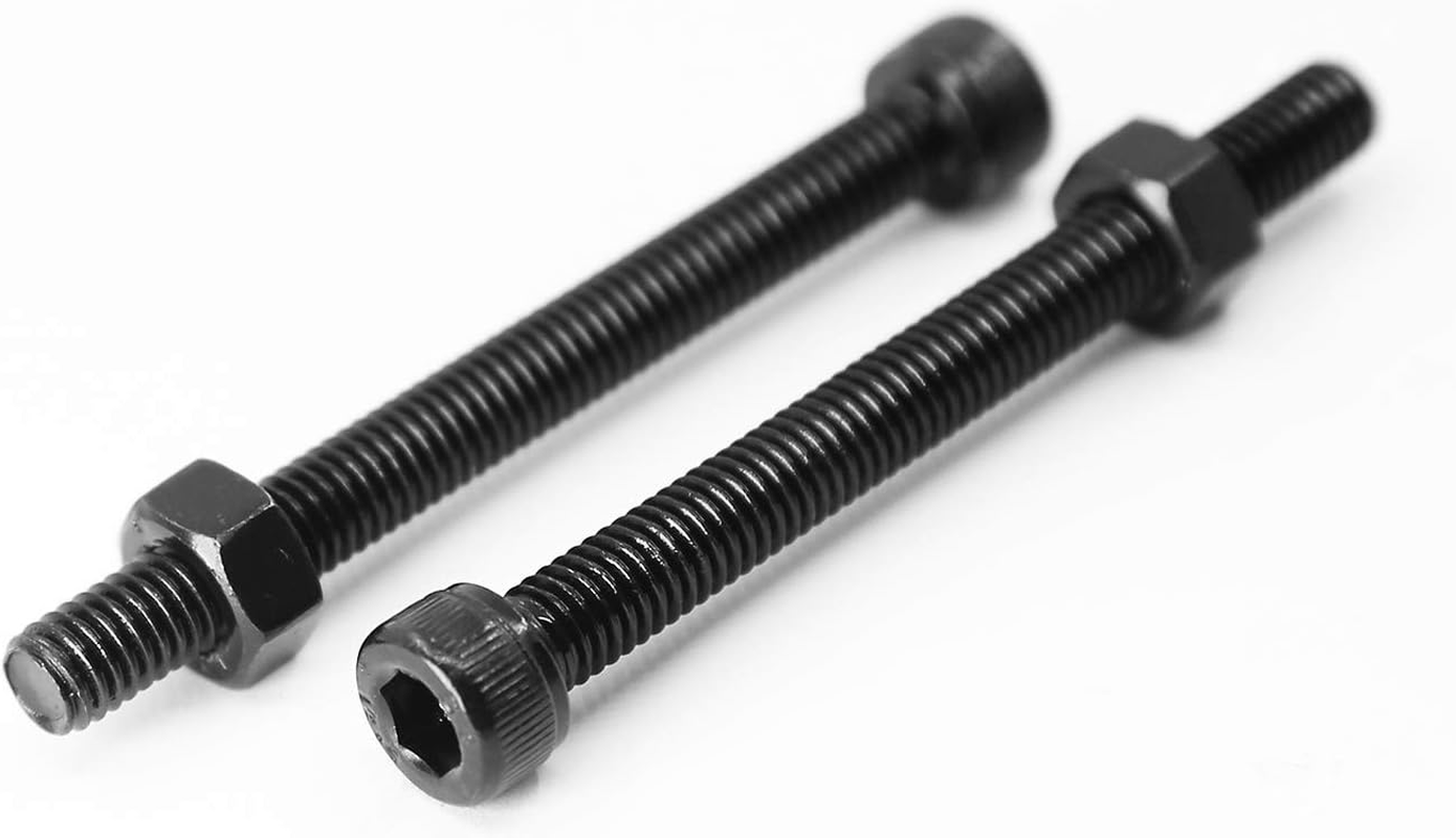 (15 Sets) M6 X 60Mm Bolts and Nuts Set Socket Head Cap Screws 12.9 Grade Alloy Steel Black Full Thread image number 3
