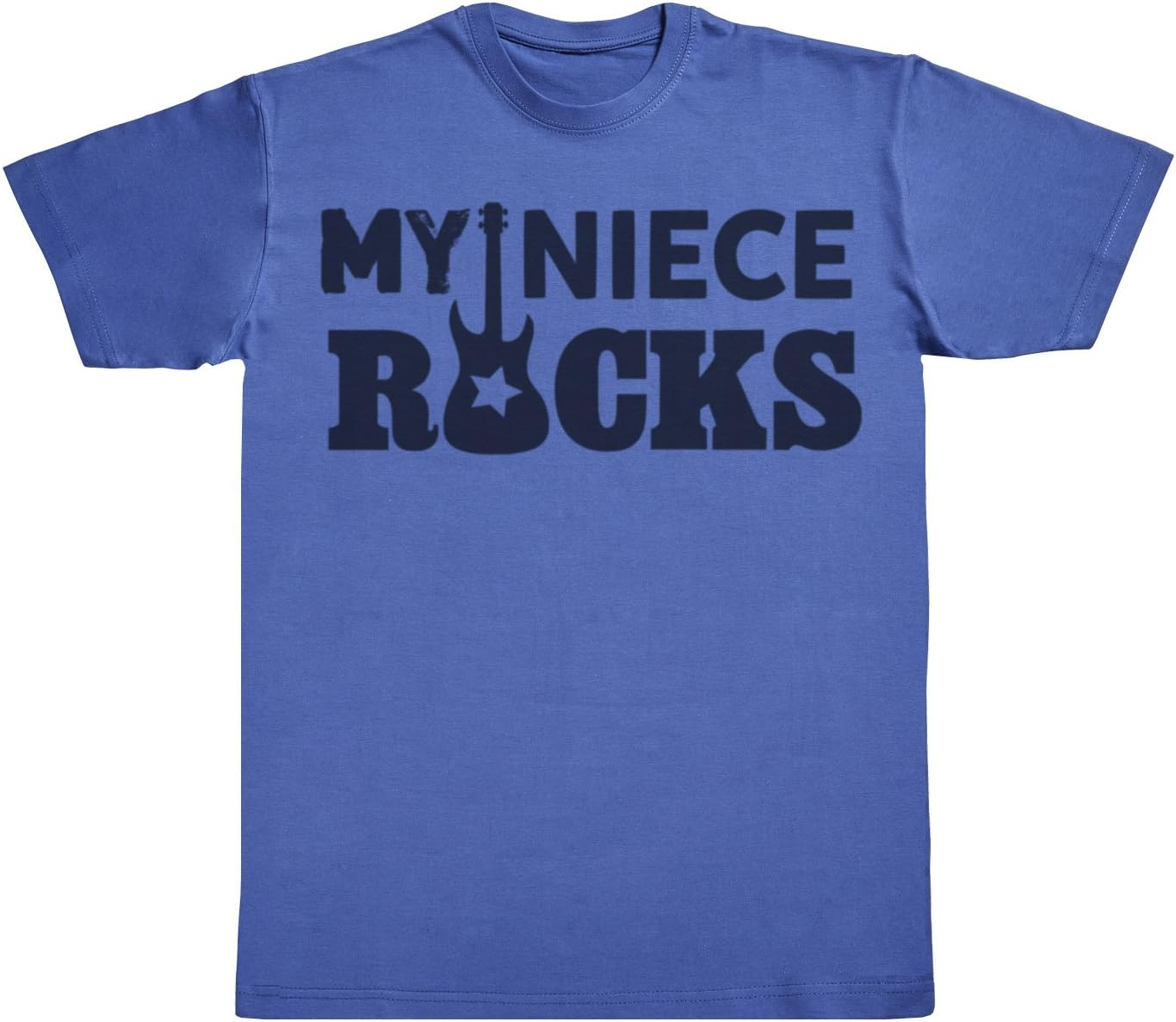 Zarlivia Clothing My Niece Rocks - Matching Uncle Niece Gift Set - Mens T Shirt & Baby Bodysuit - Blue - Small & 3-6 Months image number 1