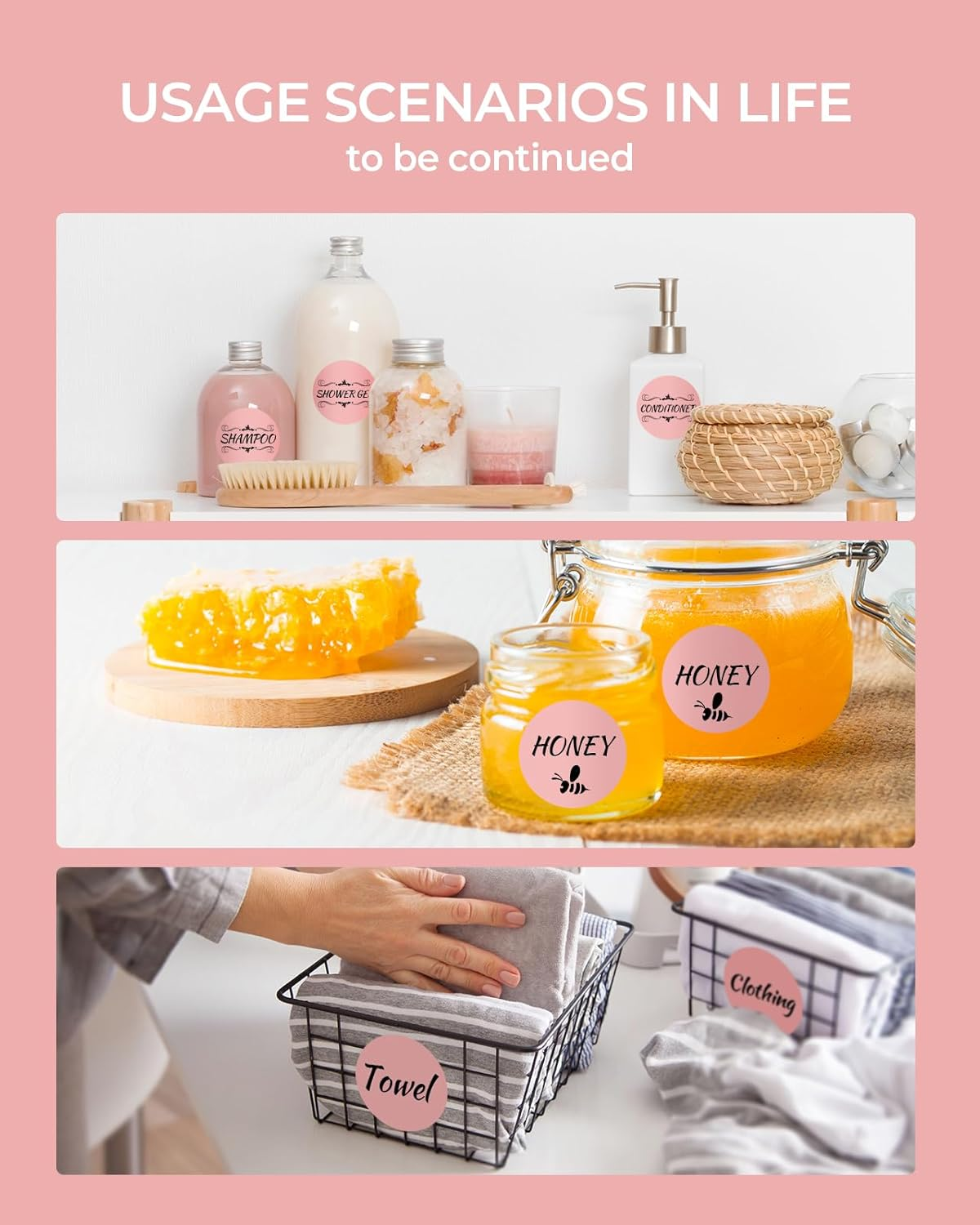 MUNBYN 2 Inch Pink Circle Thermal Stickers, Self-Adhesive round Direct Thermal Labels, Multi-Purpose Roll Stickers for DIY Logo Design, QR Code, Name Tag, Inventory - Pink 750 Labels/1 Roll image number 5