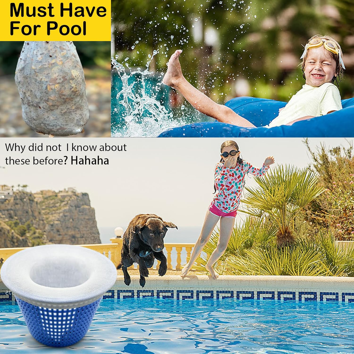 50 Pack Pool Filter Socks for Pool Skimmer, Pool Skimmer Socks for Inground Pool or above Ground Pool Filter, Ultra Fine Mesh Screen Liner Skimmer Basket Sock Scum Sock Saver, Debris Leaves Catcher image number 2