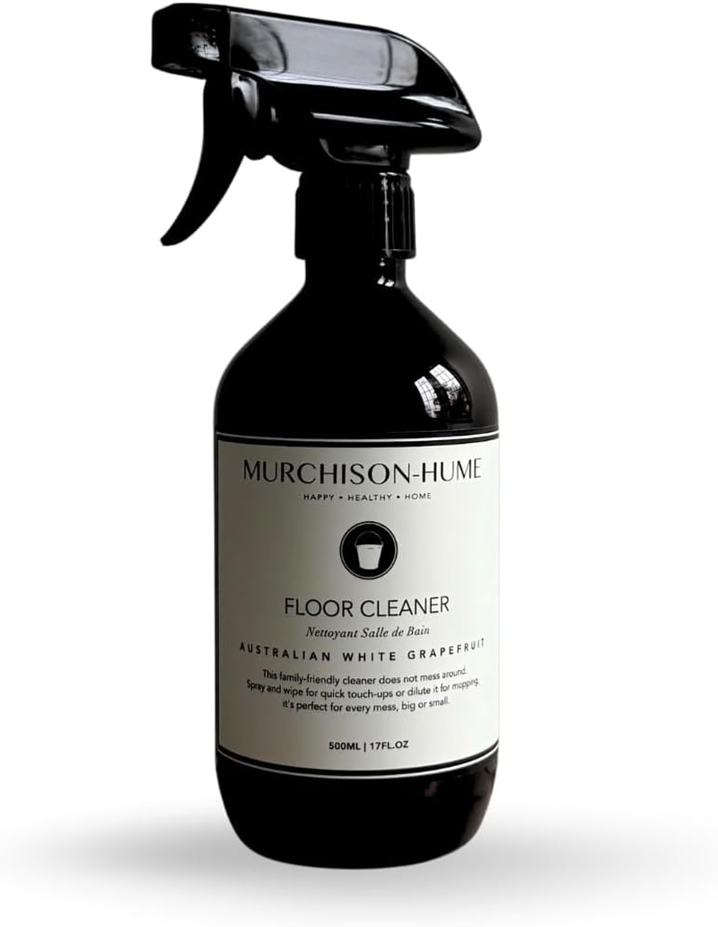 Murchison-Hume Floor Cleaner - Vegan, Plant-Based, and Biodegradable Formula, Safe for Household Floors, 500Ml Refillable Spray Bottle (Australian White Grapefruit)