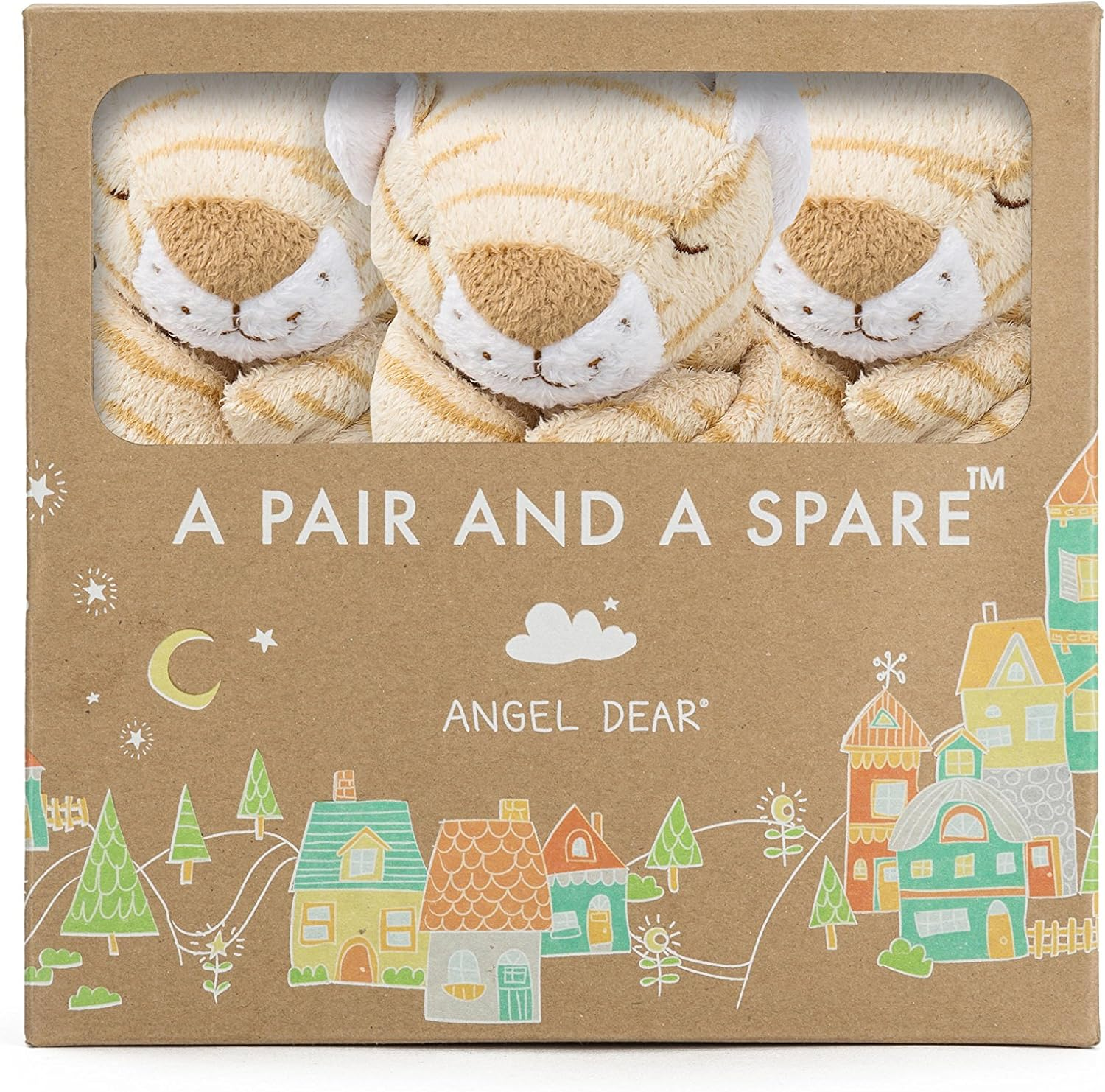 Angel Dear Pair and a Spare 3 Piece Blanket Set, Tiger - Blue image number 3