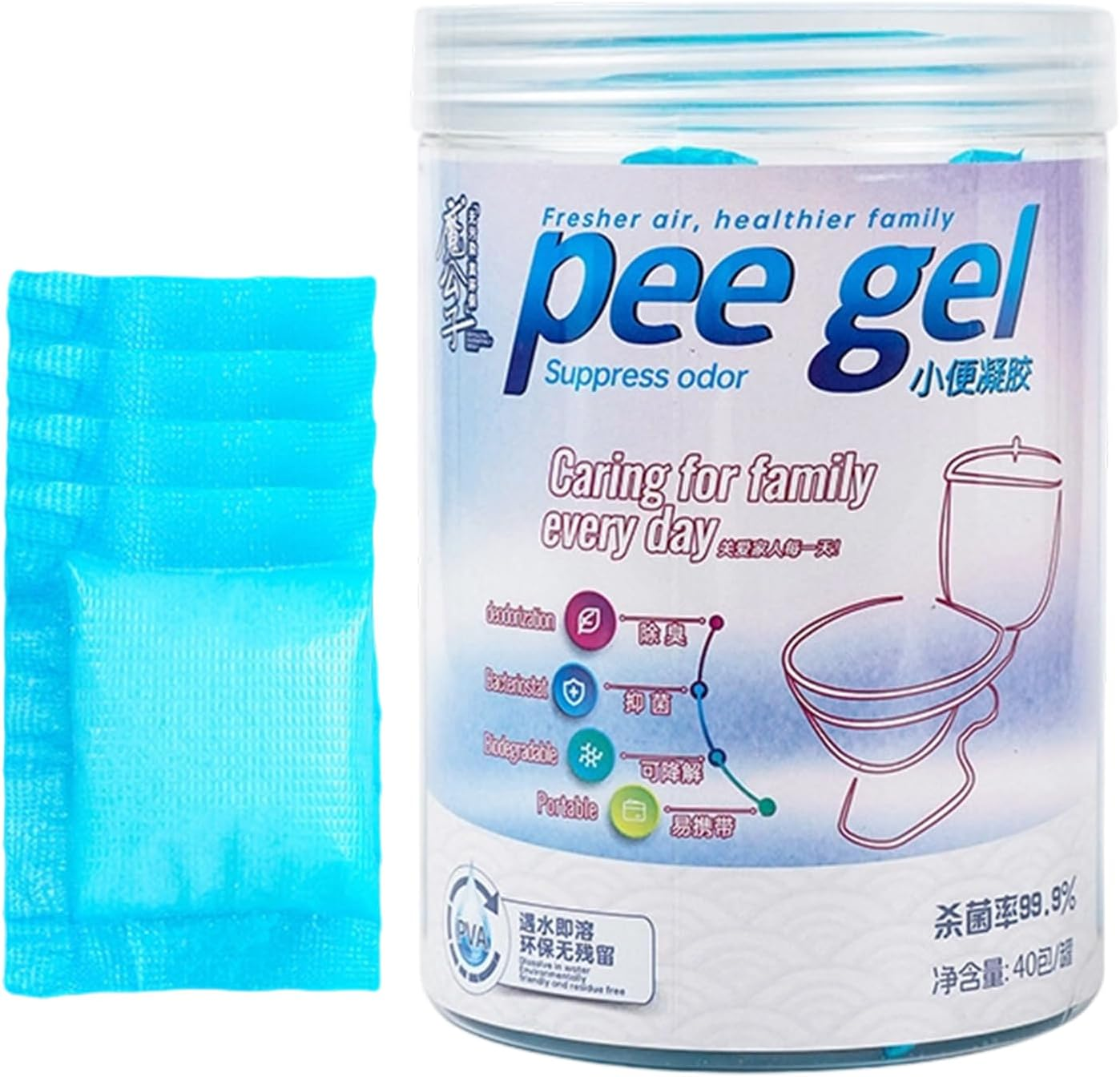 Urine Gel | Poop Gel for Portable Toilet | Absorbent Solidifier for Boat Voyages Outdoor Road Hiking Airplane Flights Car Travel image number 4