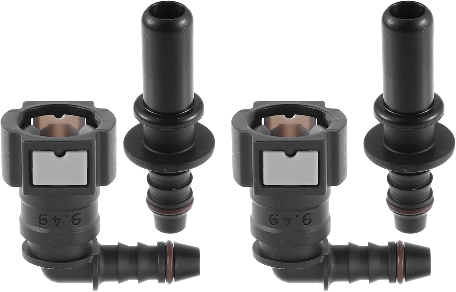 X AUTOHAUX 3/8 9.49Mm SAE to 5/16 8Mm 90 Degree Fuel Line Hose Quick Release Connector Disconnect Hose Nylon 2 Set Black image number 5