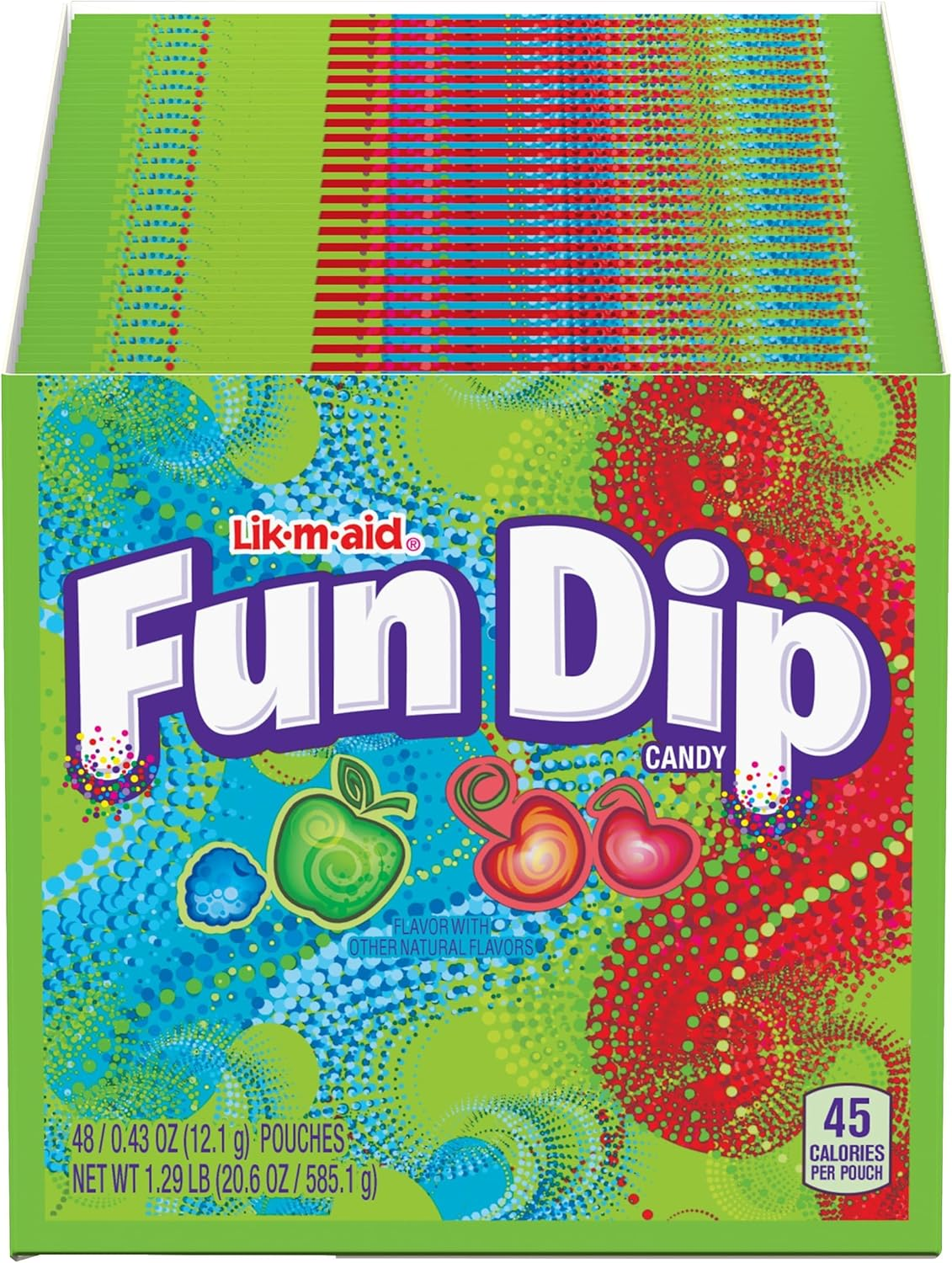 Fun Dip Razzapple Magic and Cherry Yum Diddly, 0.43 Ounce, Pack of 48 image number 3