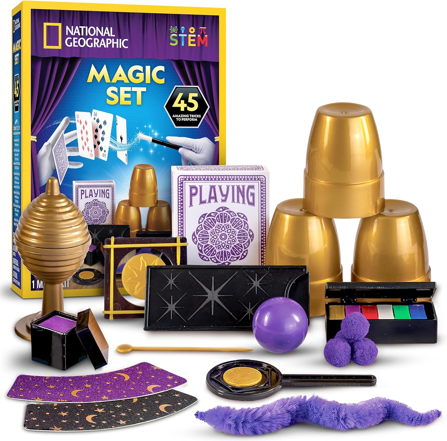 National Geographic Kids Magic Set - 45 Magic Tricks for Kids with Step-By-Step Video Instructions from a Professional Magician, Toys for Boys & Girls image number 3