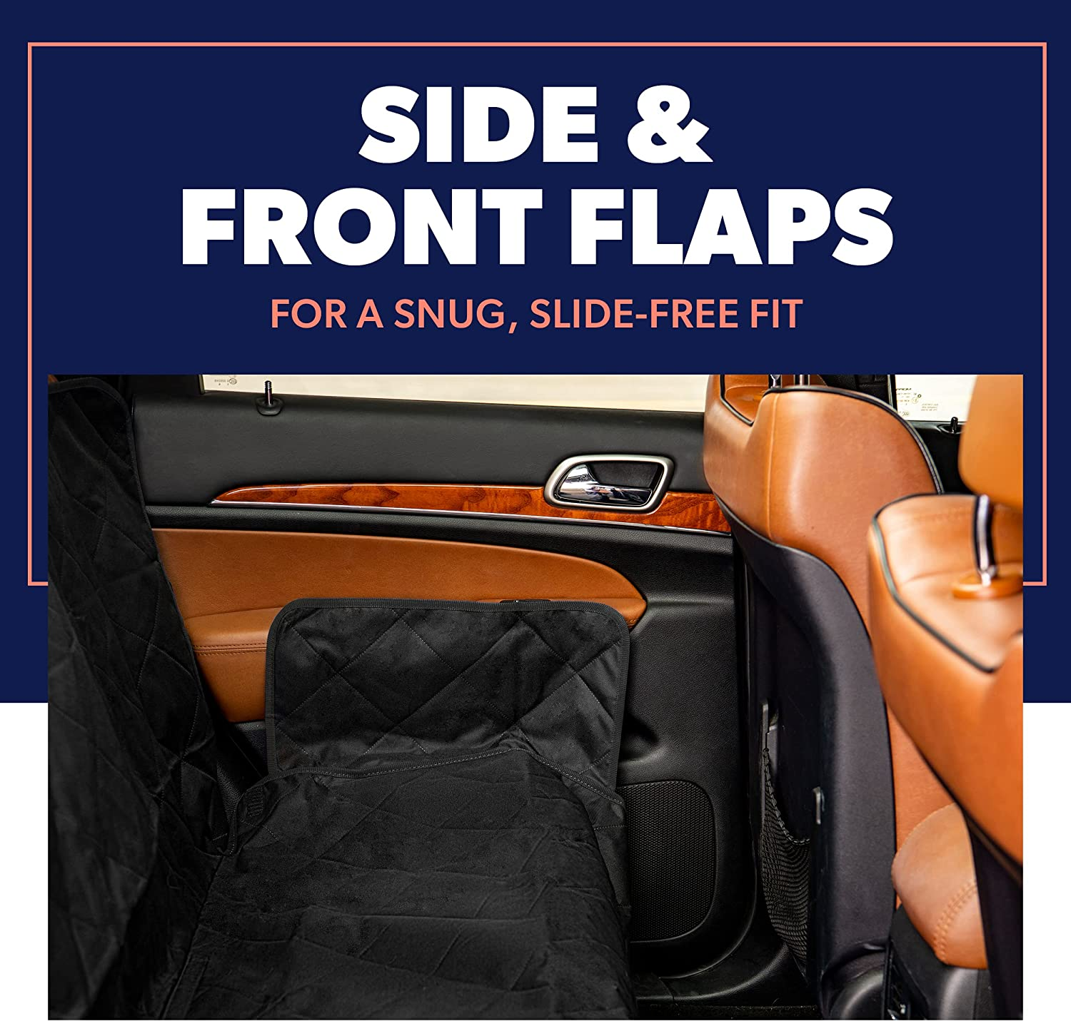 Active Pets Black Car Rear Seat Cover for Dogs, Durable Waterproof & Scratch Resistant Vehicle Backseat Protector, Nonslip Dog Accessory & Pet Protection for Back Seats, Machine Washable image number 1