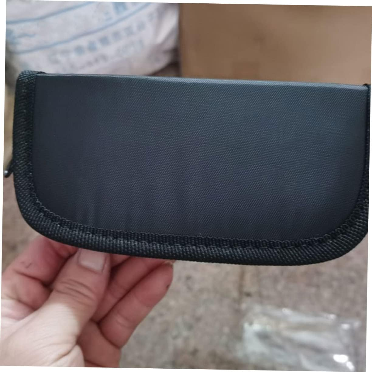 MUSISALY Entertainment Darts Wallet Multi-Grid Darts Case Zippered Pouch Black Portable Storage Organizer Travel Use