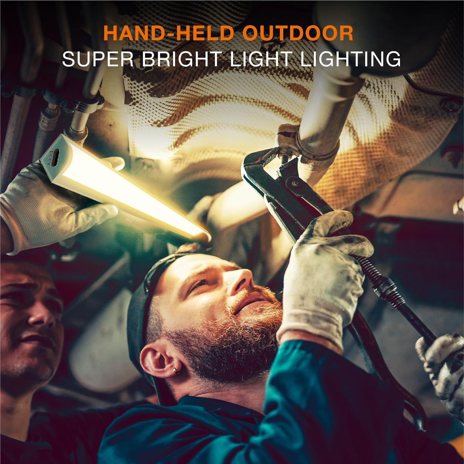 Under Cabinet Lights with Remote Control,Magnetic Rechargeable Light Bar,Under Cabinet Lighting Wireless under Counter Lights for Kitchen (White, 30CM) image number 4