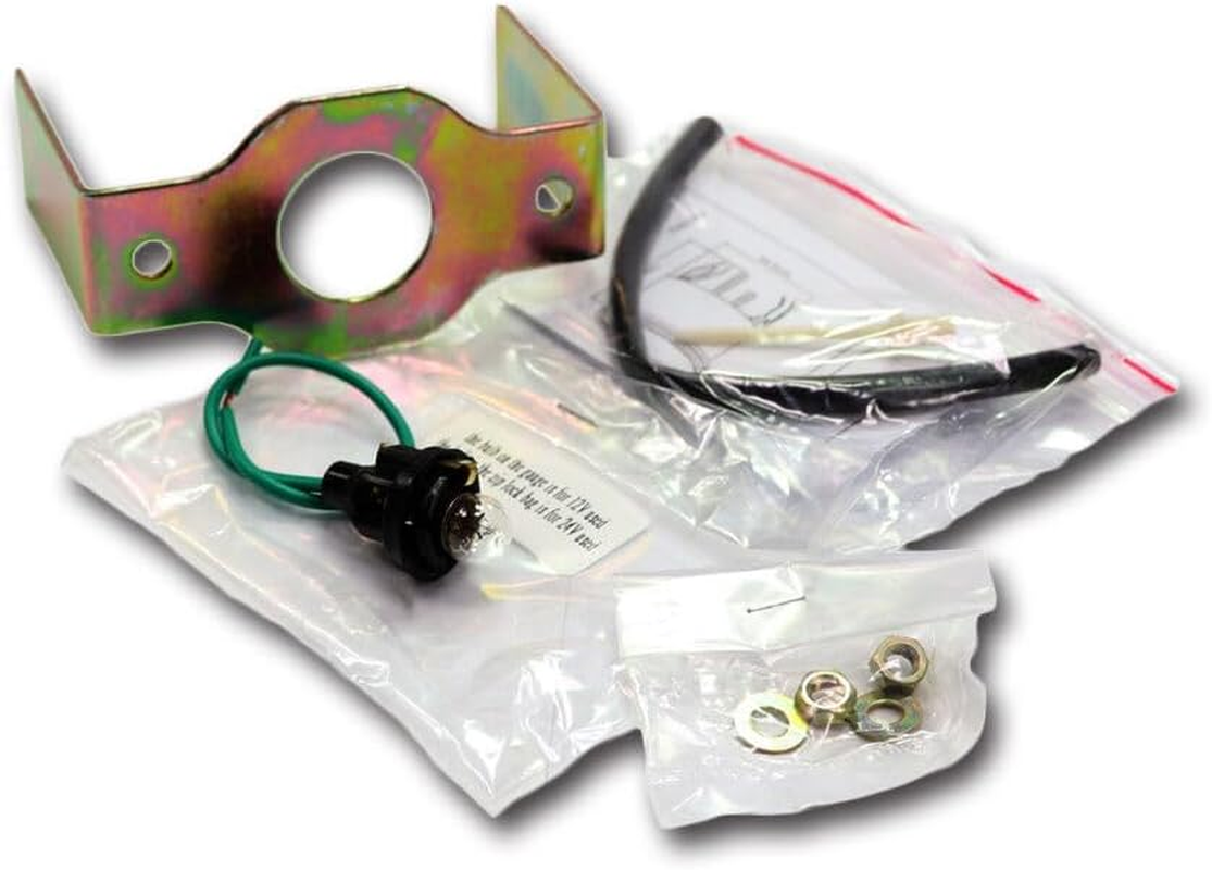 MOTOR METER RACING Universal Tachometer for Alternator 3-3/8" 4000 RPM Black Dial in Dash image number 2