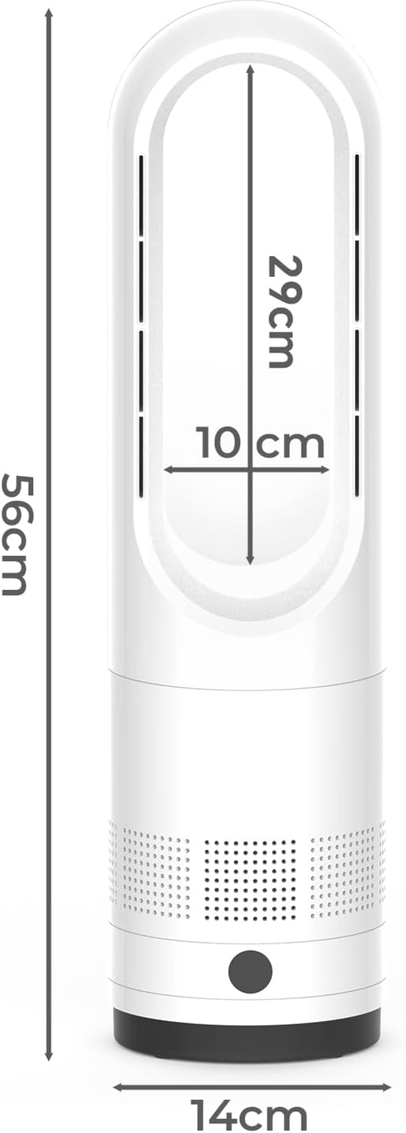 Spector 2 in 1 Bladeless Cool Fan, Tower Fan & Heater Combo with Remote Control, Desk Fan,Portable Fan,1-9H Timer, 80&deg; Oscillating, Air Circulator for Bedrooms Office Home SAA Approved image number 3