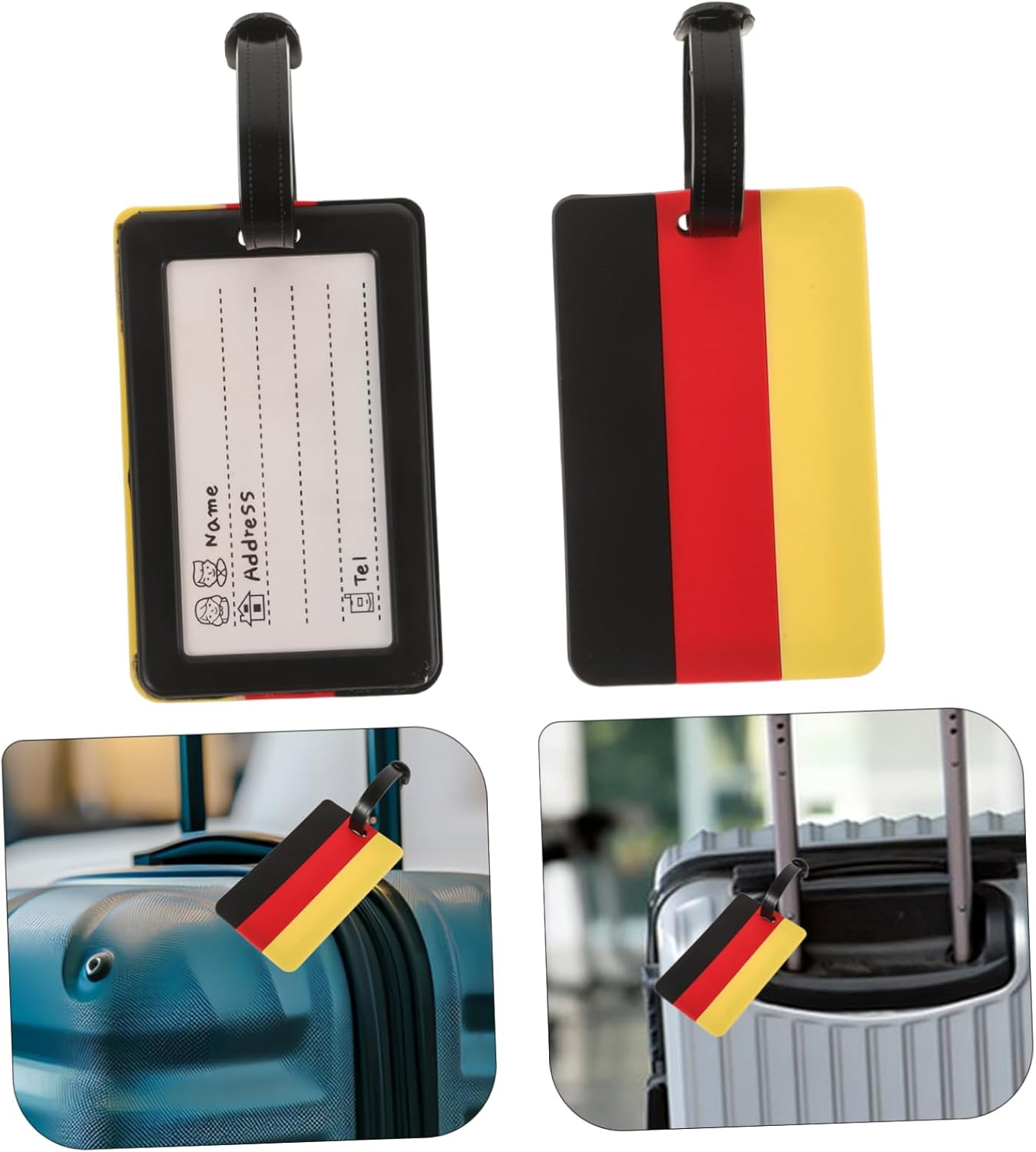 OATIPHO 2Pcs Flag Luggage Tag Travel Baggage Identifier Suitcase Tag for Checked Baggage image number 1
