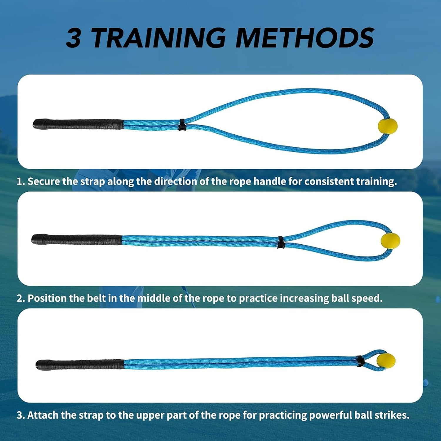 Golf Swing Trainer, Golf Swing Training Aid Rope Golf Swing Training Aid to Improve Swing Speed ​​Lag Rhythm Armband for Golf Beginners image number 3