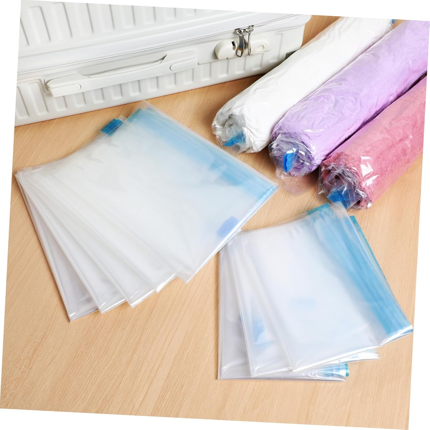 ANDRESLAD 12Pcs Vacuum Travel Bags Compression Packing Bags up Compression for Travel Storage Space Saver for Clothes image number 1