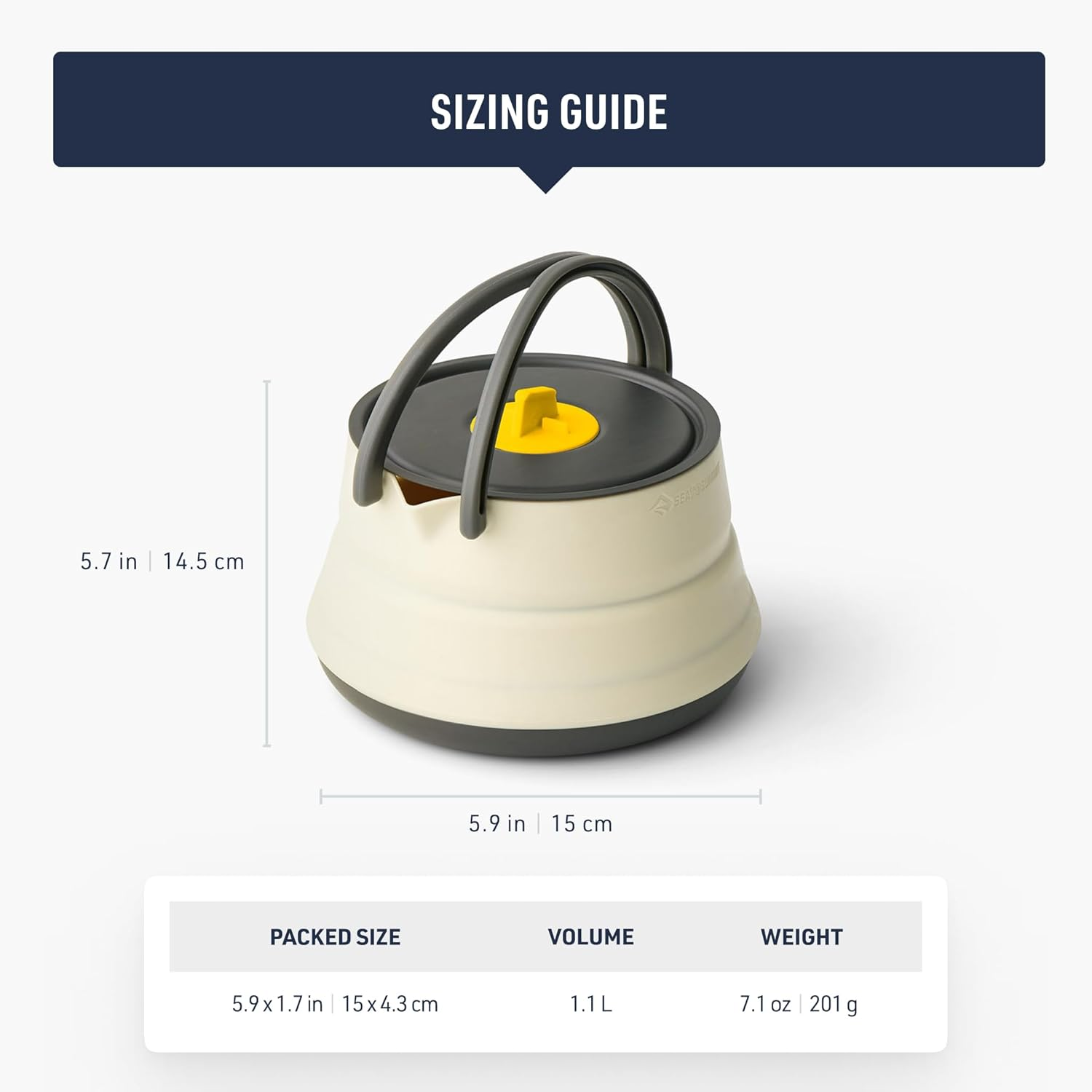 Sea to Summit Frontier Ultralight Collapsible Kettle, 1.1 Liter Capacity image number 2