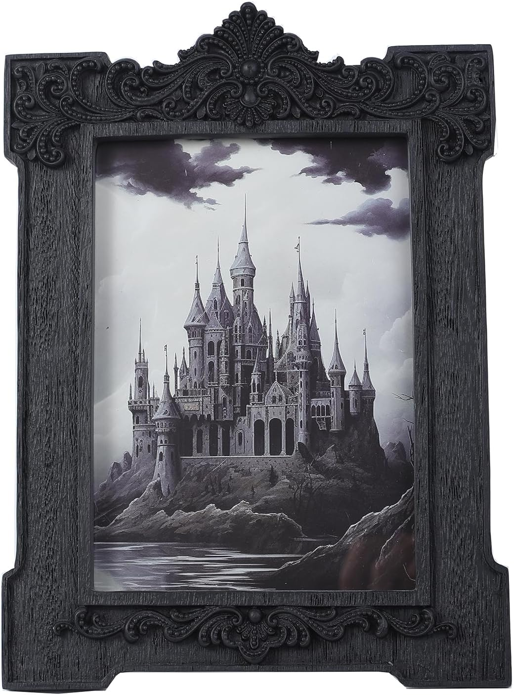 SIKOO Gothic Picture Frame 5X7 Vintage Picture Frames Antique Picture Frames Ornate Black Picture Frames Baroque Frames Wall Picture Decor Halloween Decorations Tabletop Decor Photo Gallery,Black
