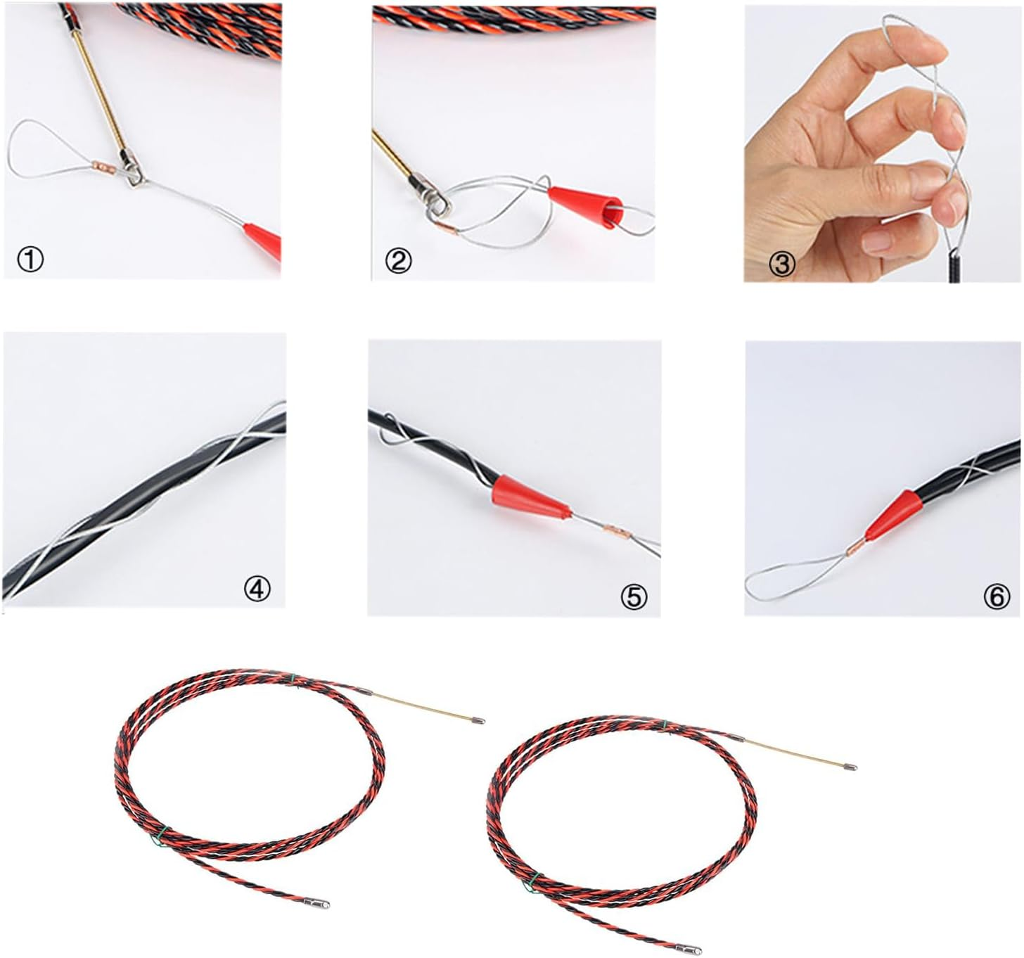 WEZCHUGHAOL Cable Wire Puller Electrician Threading Device Steel Wire Puller Versatile Wire Puller Cable Threader Tool Threader Candy Dispenser Machine Electrical Wire Threader Tool Puller (10M) image number 1