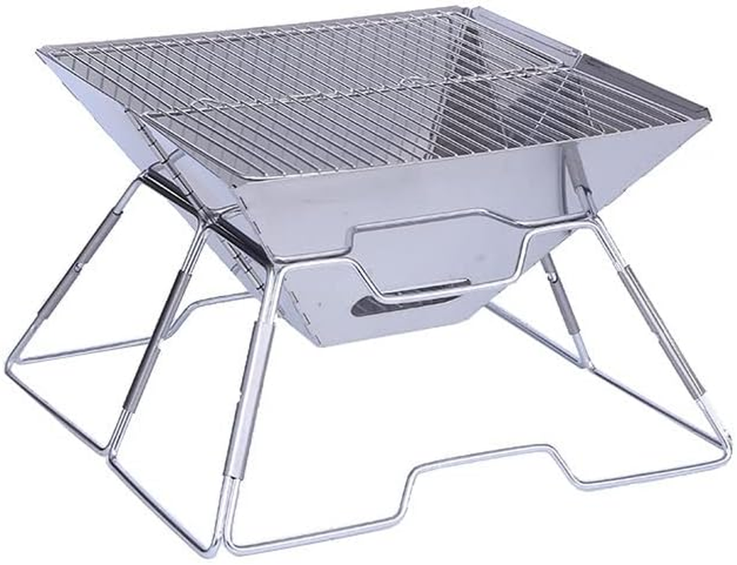 Fire Pit Charcoal BBQ Grill Camping Cooking Outdoor Portable Stainless Steel Stove image number 3