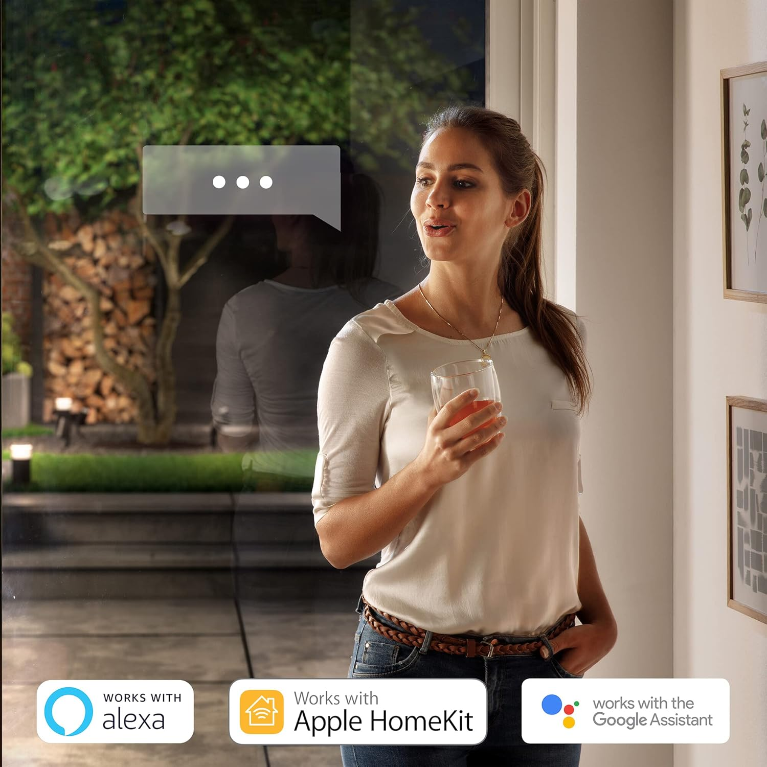 Philips Hue White & Colour Ambiance Appear Outdoor Wall Light, Silver, 1200 Lm, up to 16 Million Colours, Controllable via App, Compatible with Amazon Alexa (Echo, Echo Dot) image number 1