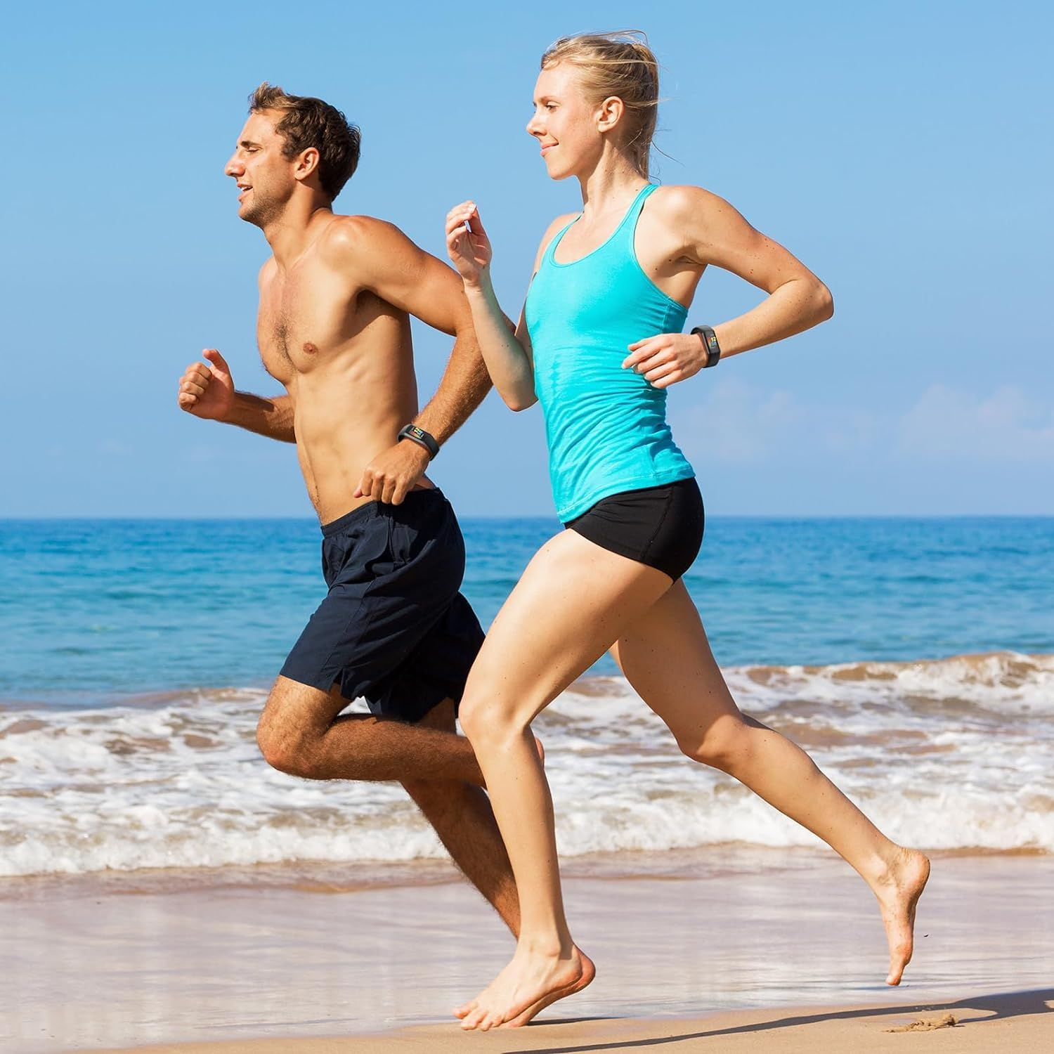 2 Pack Elastic Nylon Bands Compatible with Fitbit Charge 6 / Fitbit Charge 5, Classic Soft Breathable Adjustable Sport Smartwatch Replacement Wristband for Women Men - Black+Grey image number 7