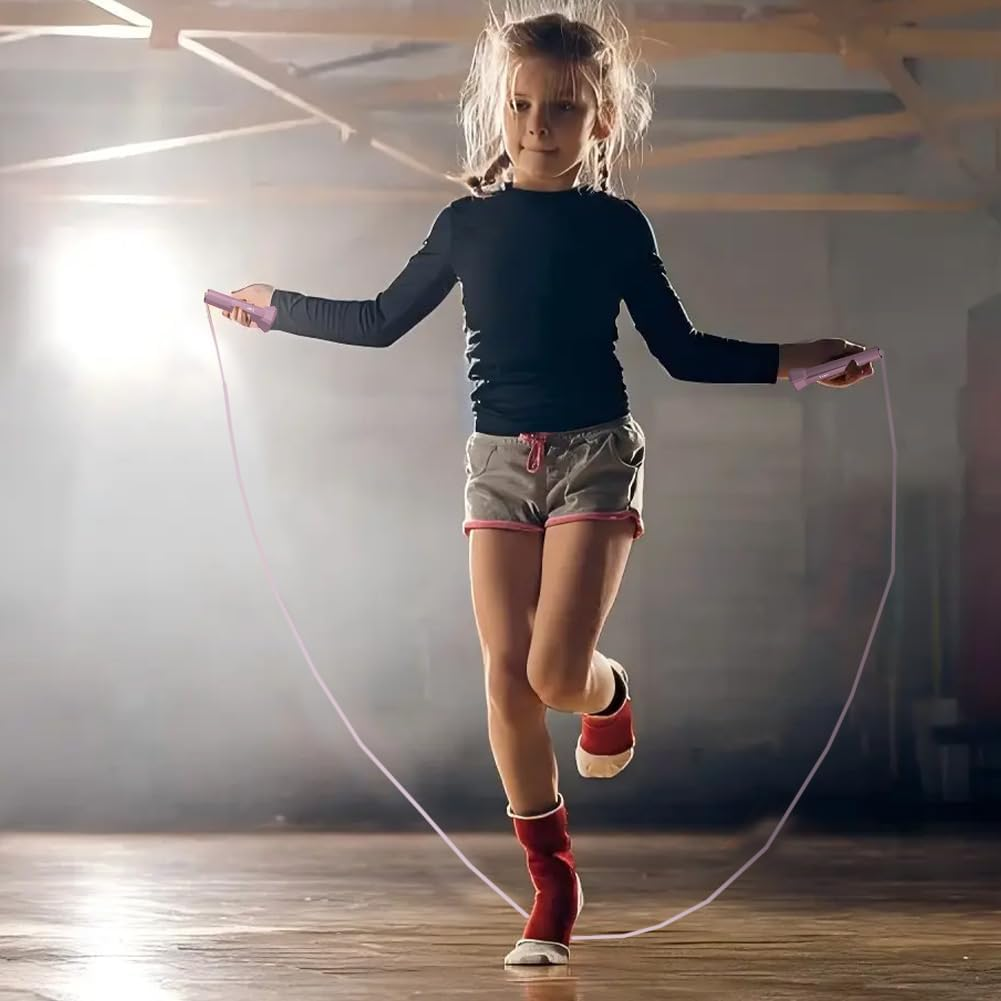 Adjustable Soft Tangle-Free Jump Rope for Kids and Adults with Ergonomic Handles - Perfect for Exercise, Fitness, Outdoor Fun and More