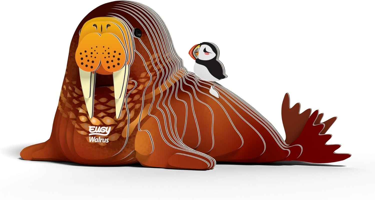 EUGY 107 Walrus Eco-Friendly 3D Paper Puzzle [New Seal] image number 4