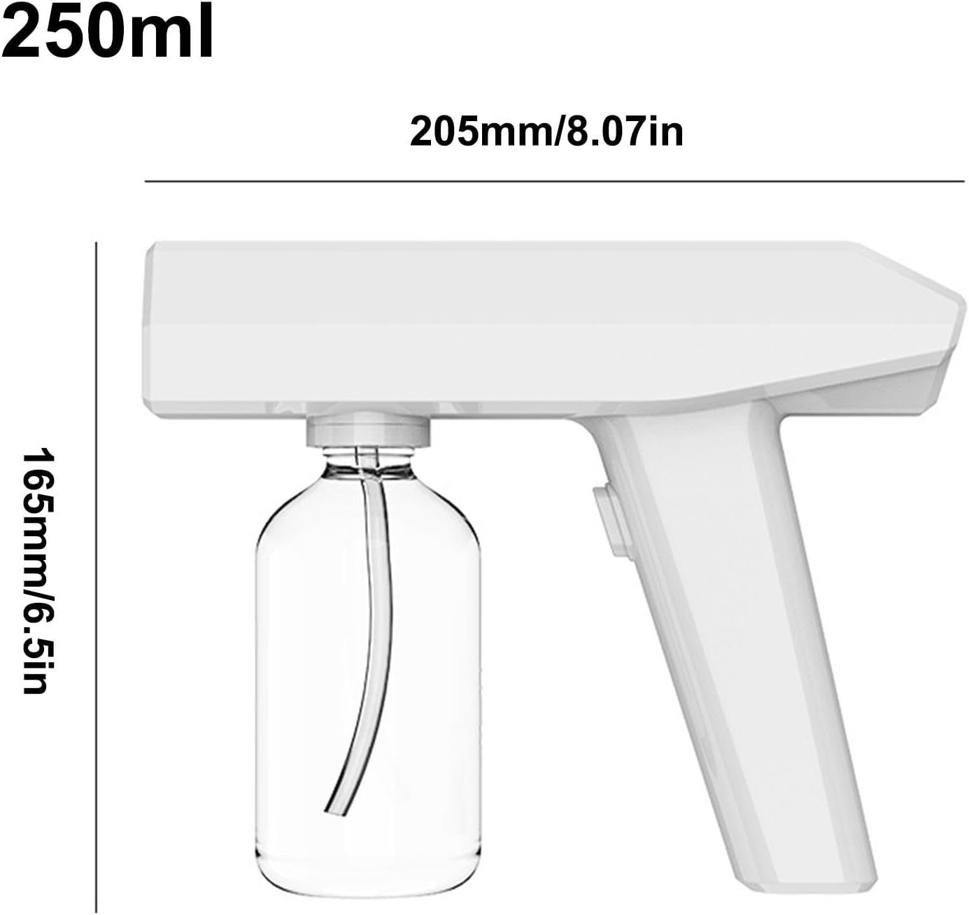 Electric Atomizer Spray Bottle, Home Atomizer | 250Ml Cordless Mist Atomizer Spray Bottle | Home and Car Clean up Dust Removal Sprayer with Blue Light for Clothing, Carpet image number 4