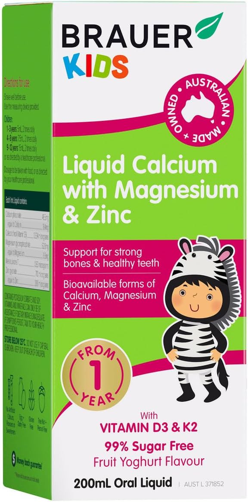 Brauer Kids Liquid Calcium with Magnesium & Zinc - 200ML image number 3