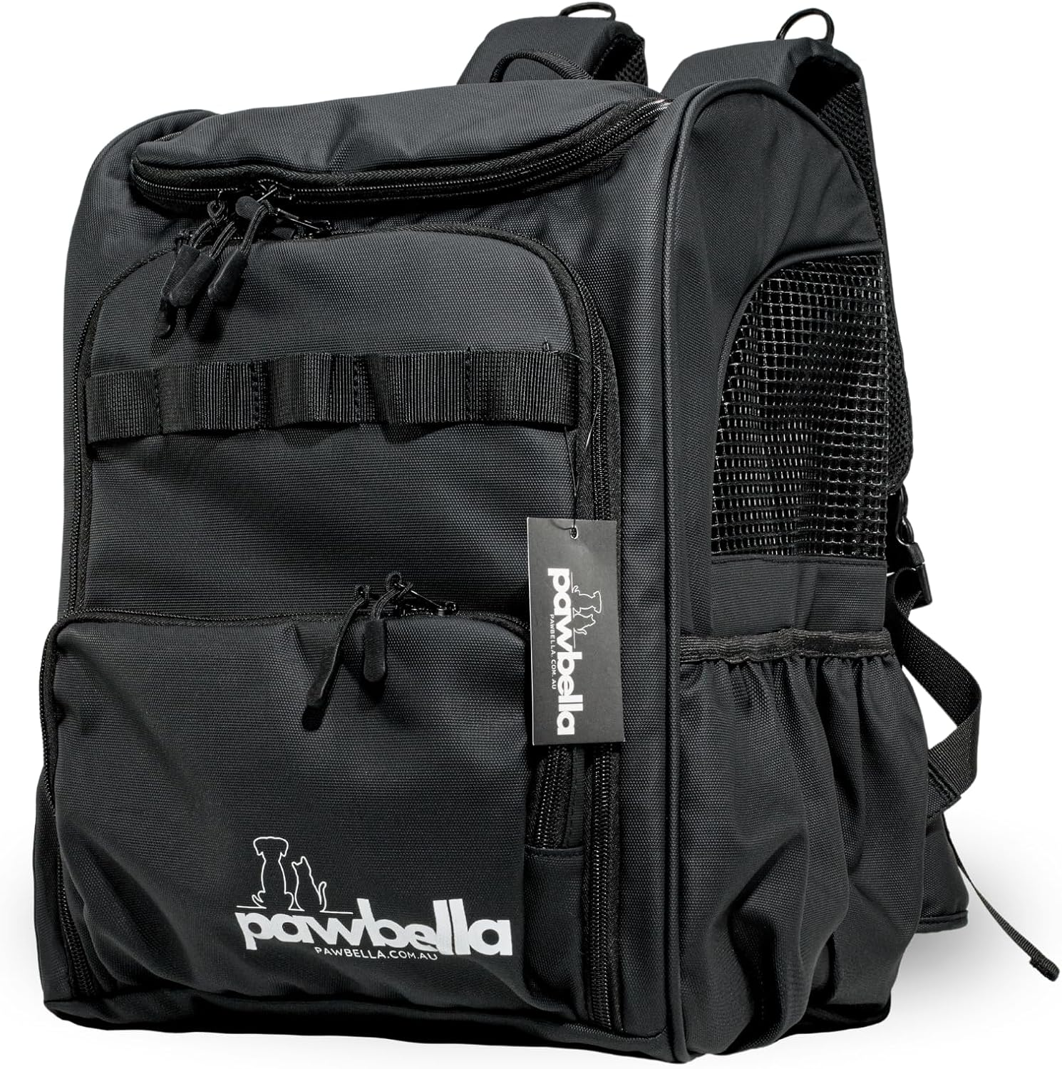 Pawbella Adventure Pet Backpack Carrier for Cats, Dogs &ndash; Expandable, Ventilated, Airline Approved, Comfortable & Waterproof Pet Carrier for Local Parks, Beach, Play Dates & Visiting Friends