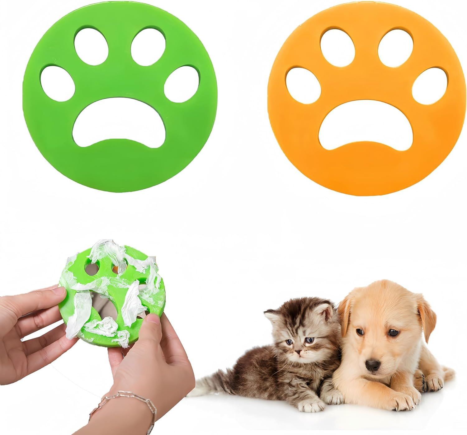 2Pcs Pet Hair Remover,Pet Hair Remover for Washing Machine,Dog Hair Remover,Cat Hair Remover,Reusable Dogs and Cats Hair Catcher for Laundry Washing Machine image number 4