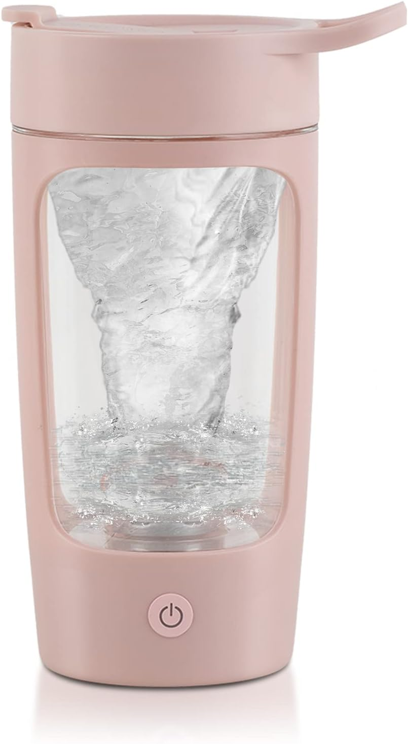 Electric Protein Shaker Bottle, 650ML Portable Blender Bottles, BPA Free, USB Rechargeable Shaker Bottles for Protein Mixes, Made with Tritan | Best Birthday | Valentine'S Day Gift (Black)