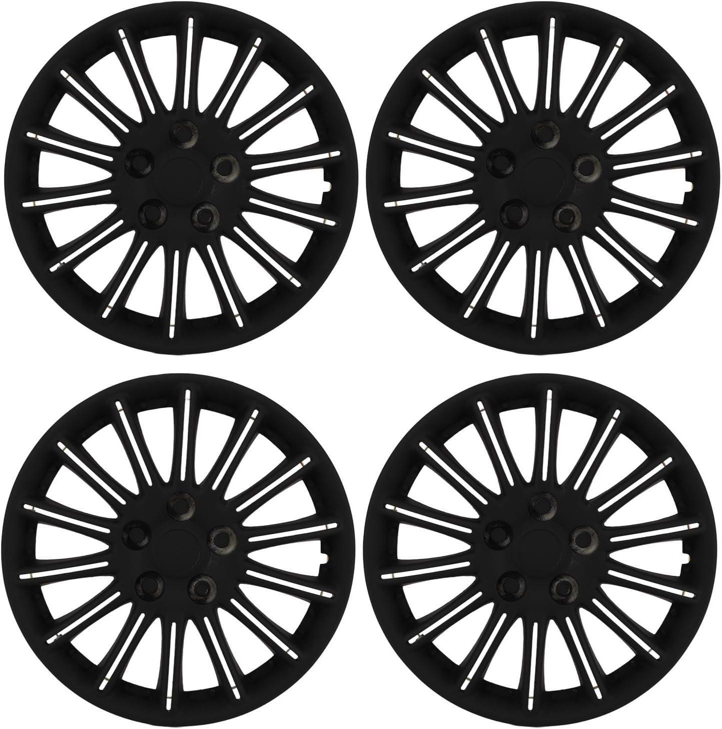 4PCS 14In Sporty Snap on Wheel Hub Cap, Universal Protective Hubcap for Cars Trucks Fits Most 14In Steel Wheels, Universal Hubcap, Snap on Car Truck SUV Hub Cap image number 5