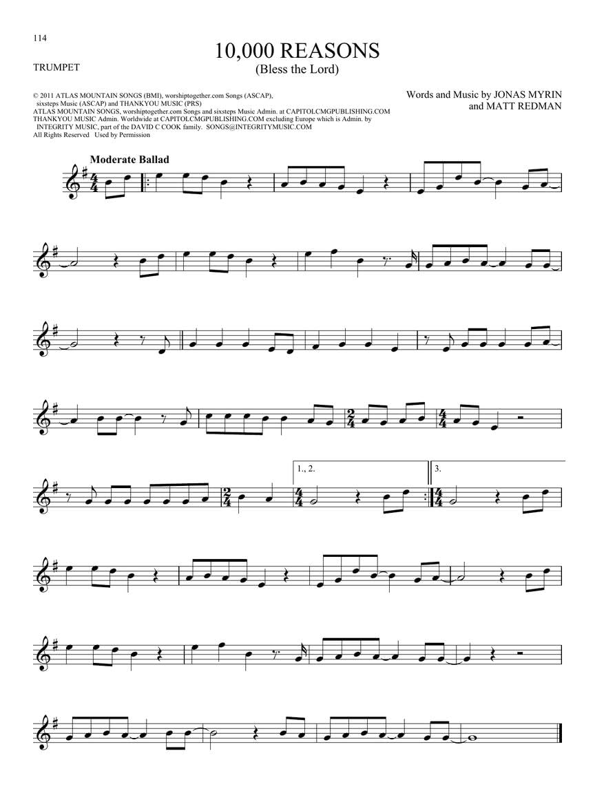 101 Worship Songs for Trumpet image number 3