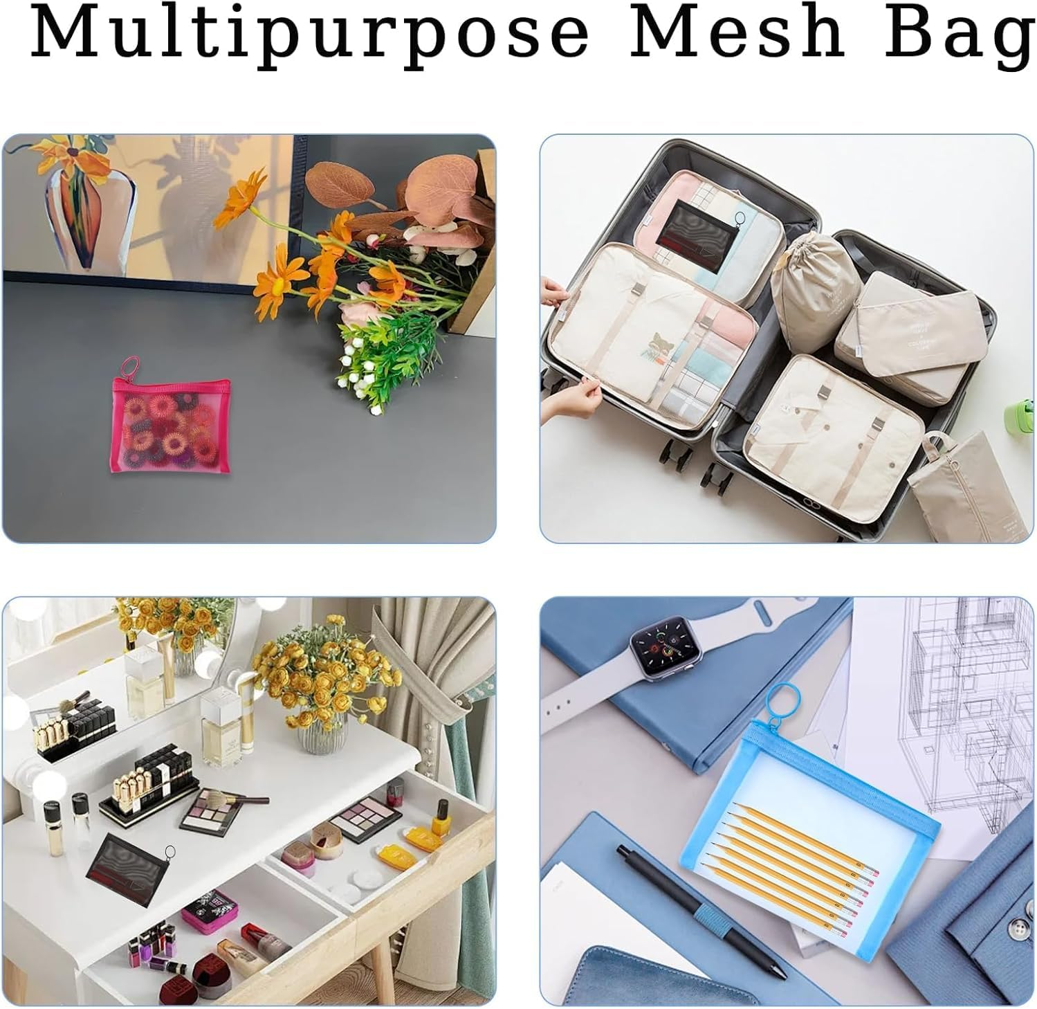 10Pcs 5-Color Mesh Zipper Pouch Bag Mini Zipper Mesh Bag,Mesh Zipper Pouch Bags Mini Zipper Mesh Bags Small Beauty Makeup Lipstick Bag,5-Color Mini Zipper Mesh Pouch Mesh Makeup Bag Mesh Zipper Pouch image number 6