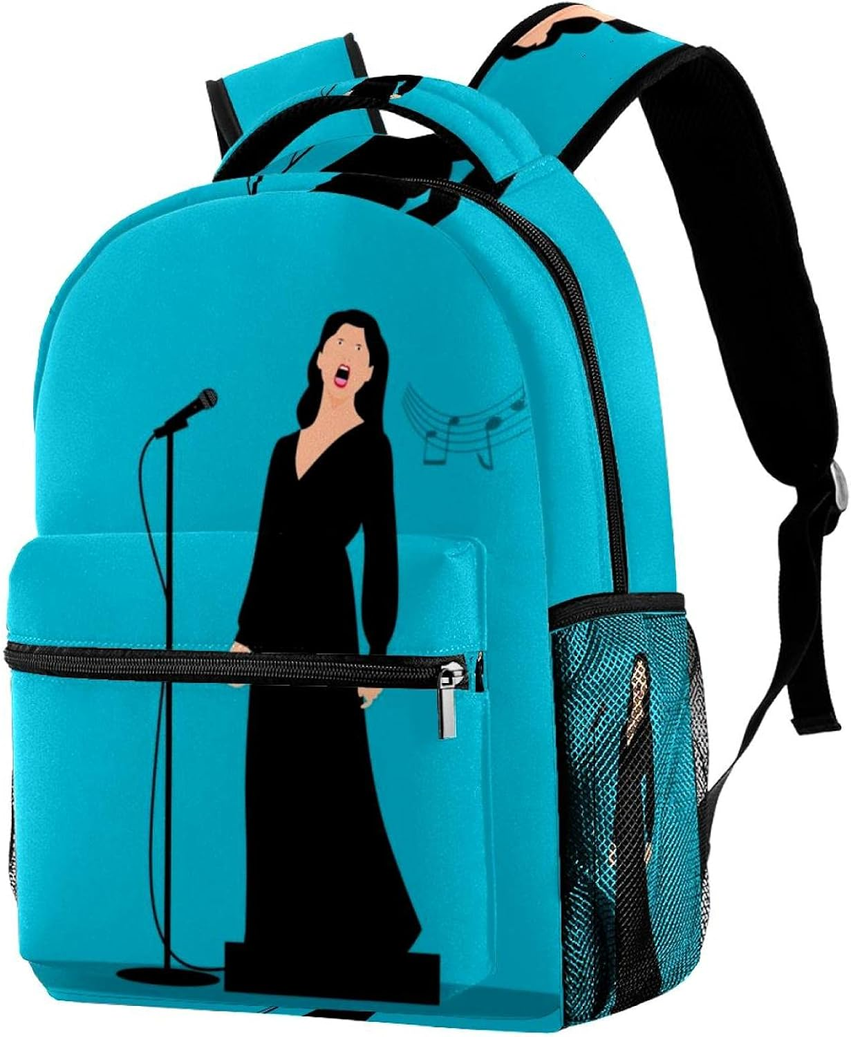 Singer Girl Performance Backpack Students Shoulder Bags Travel Bag College School Tote Backpacks image number 1