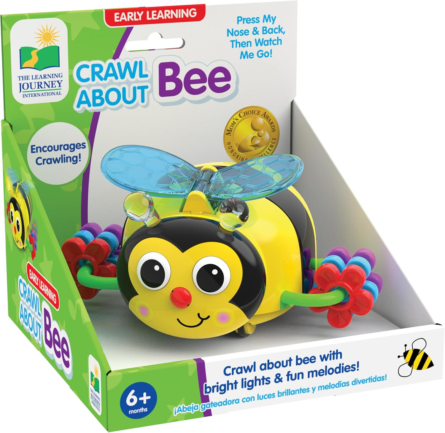 The Learning Journey Early Learning &ndash; Crawl about Bee Musical Crawling Aid &ndash; Baby Toys & Gifts for Boys & Girls Ages 6+ Months image number 2