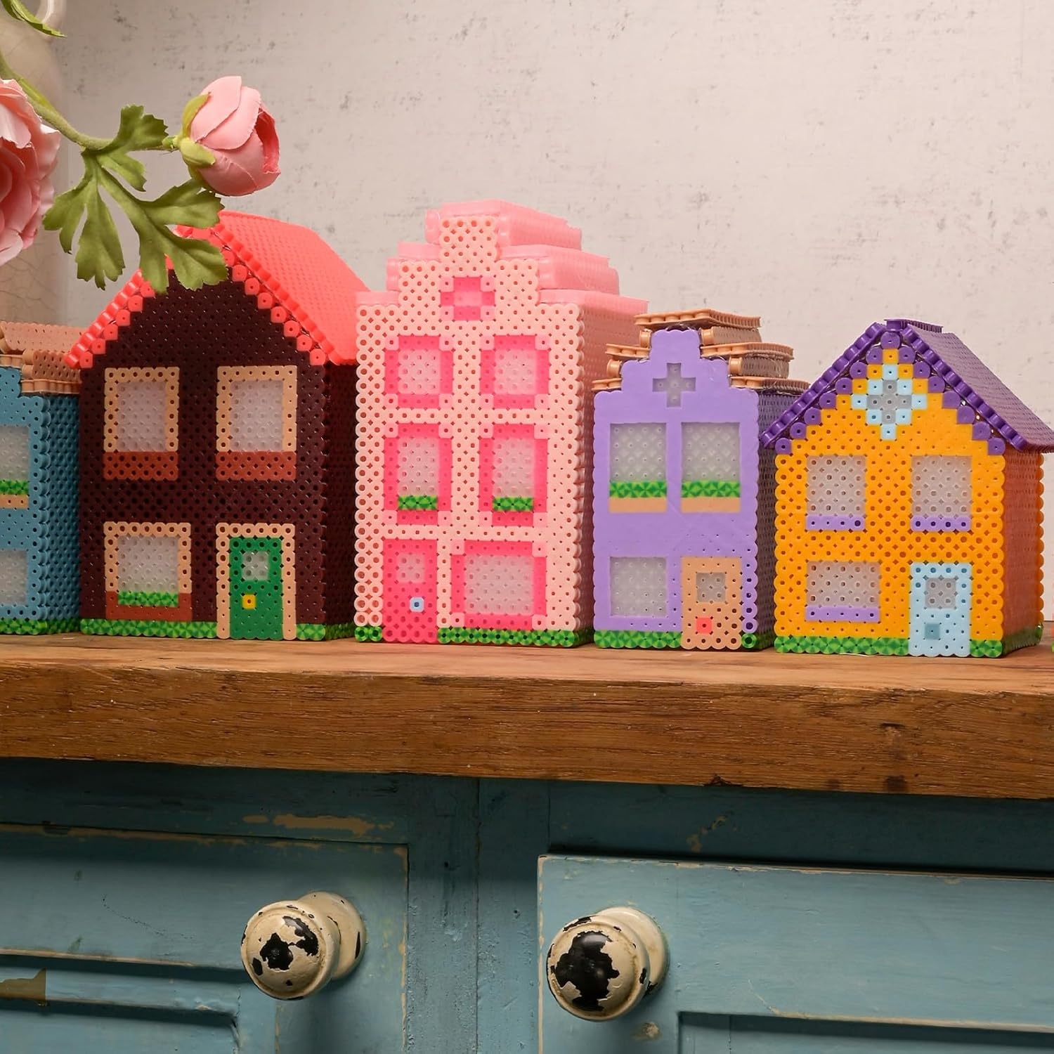 Vaessen Creative Fuse Beads, Glowmix, Set of 6000 Pieces for DIY Crafts with Kids, Making Jewelry, Homemade Decorations and Other Crafty Ideas, Neon Glow Mix, 5Mm image number 3